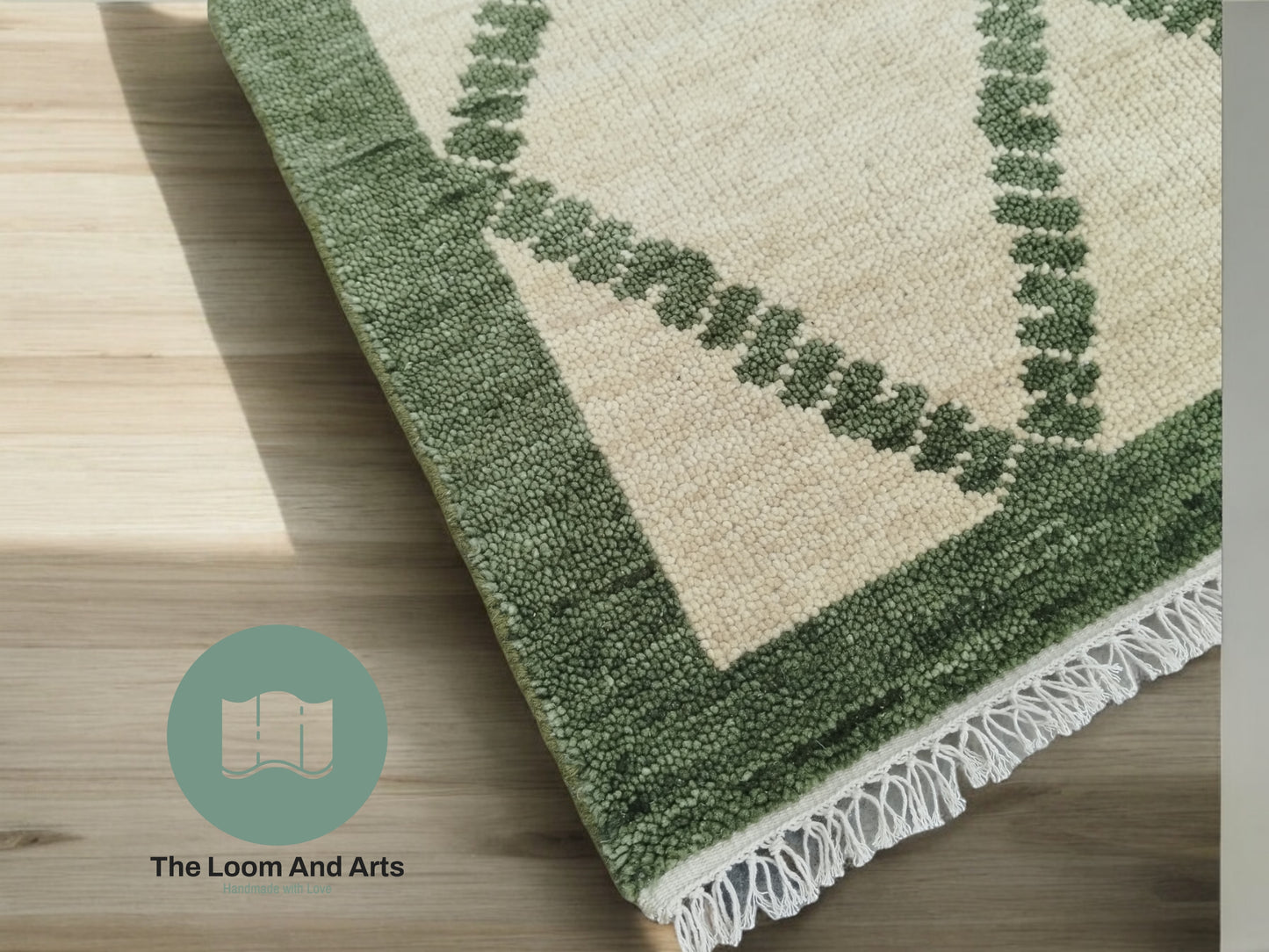 Green Oushak Rug, 9x12 Green Oushak Rug, Ivory And Green Oushak Bedroom Rug, Oushak Rug 9x12, Oushak Rug, 8x10 Green Oushak