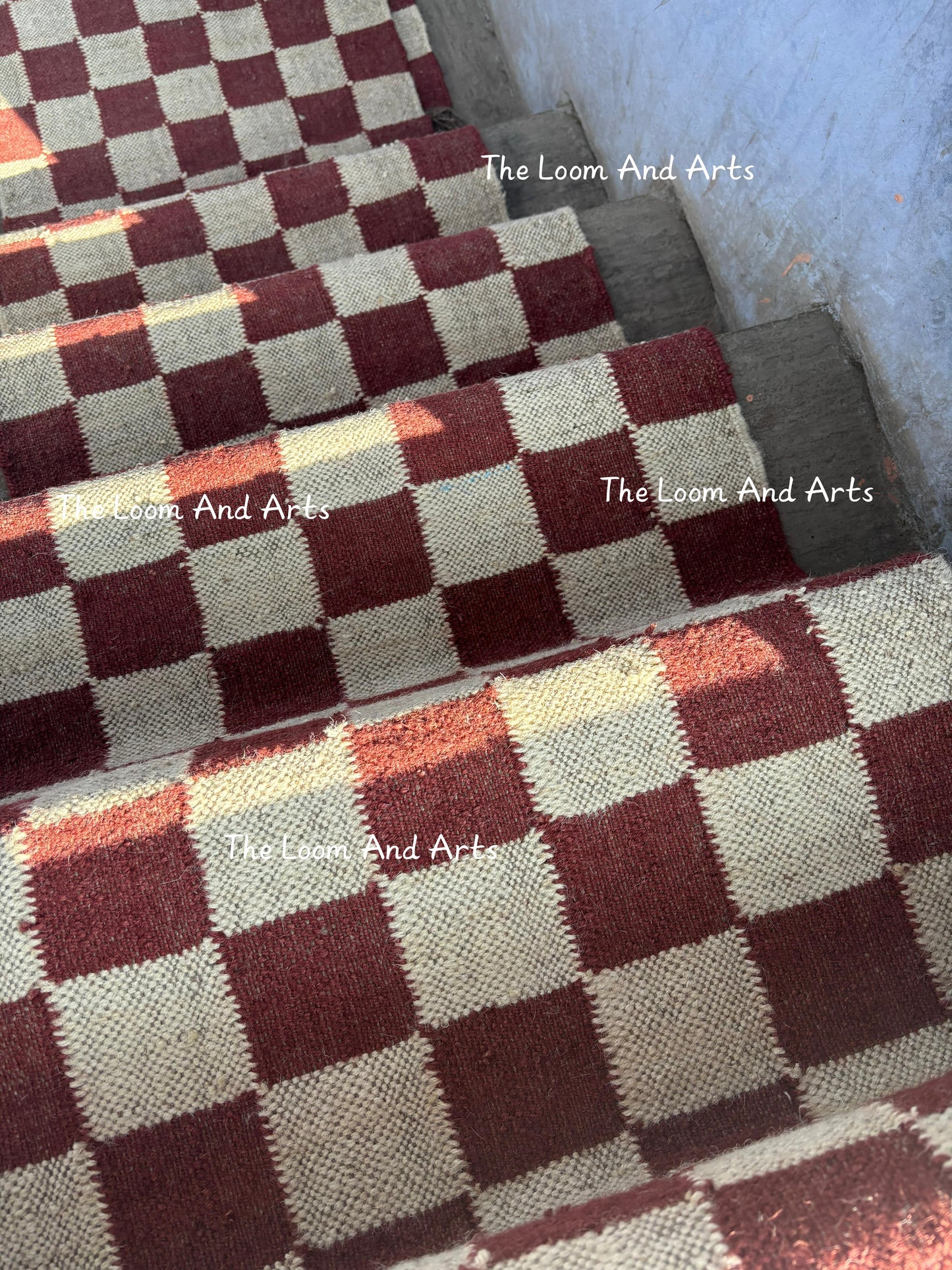 Jute Stair Runner, Staircase Runner Rug, Tribal Stair Runner