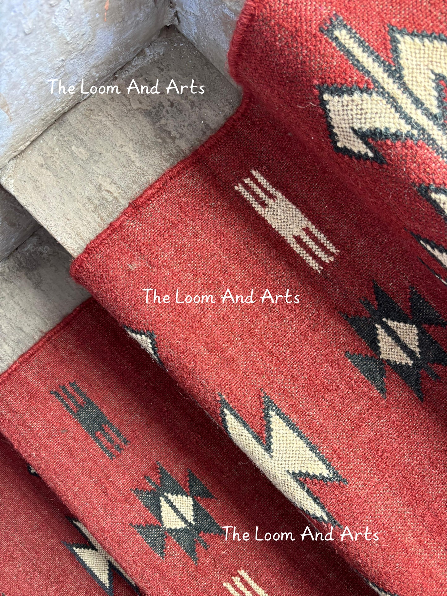 Jute Stair Runner, Staircase Runner Rug, Tribal Stair Runner