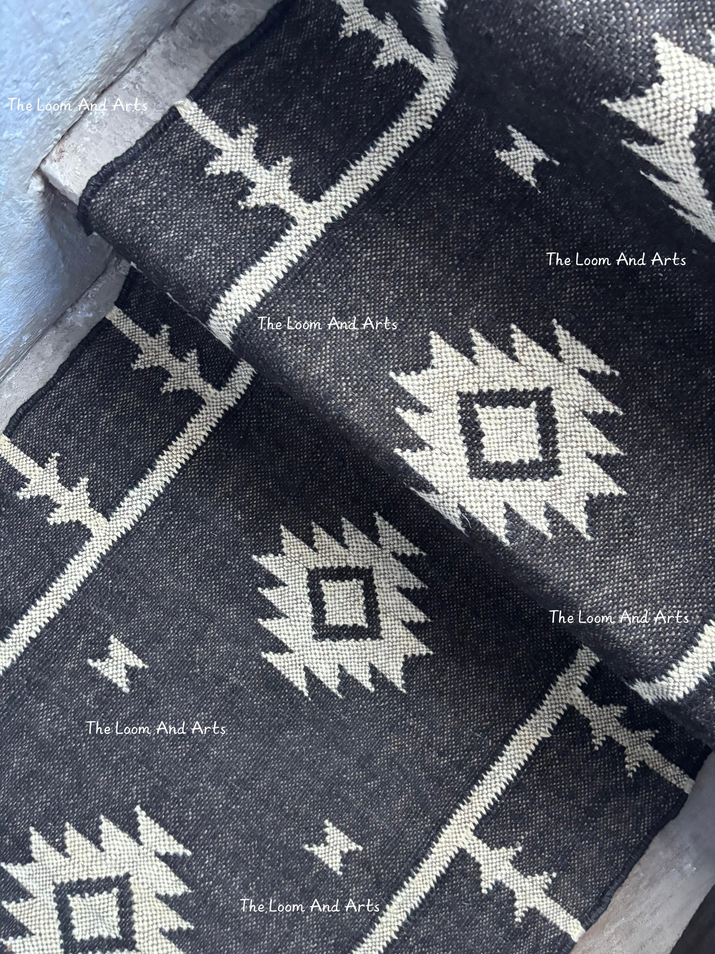 Jute Stair Runner, Staircase Runner Rug, Floral Stair Runner