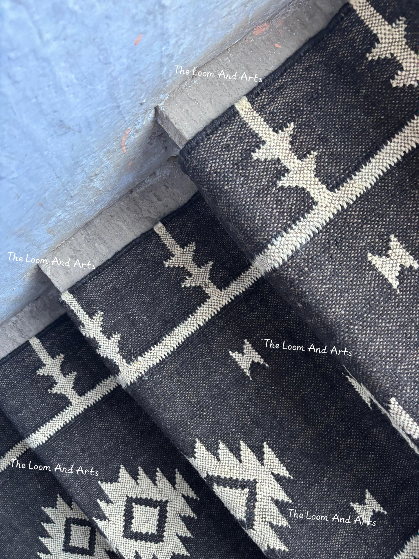 Jute Stair Runner, Staircase Runner Rug, Floral Stair Runner