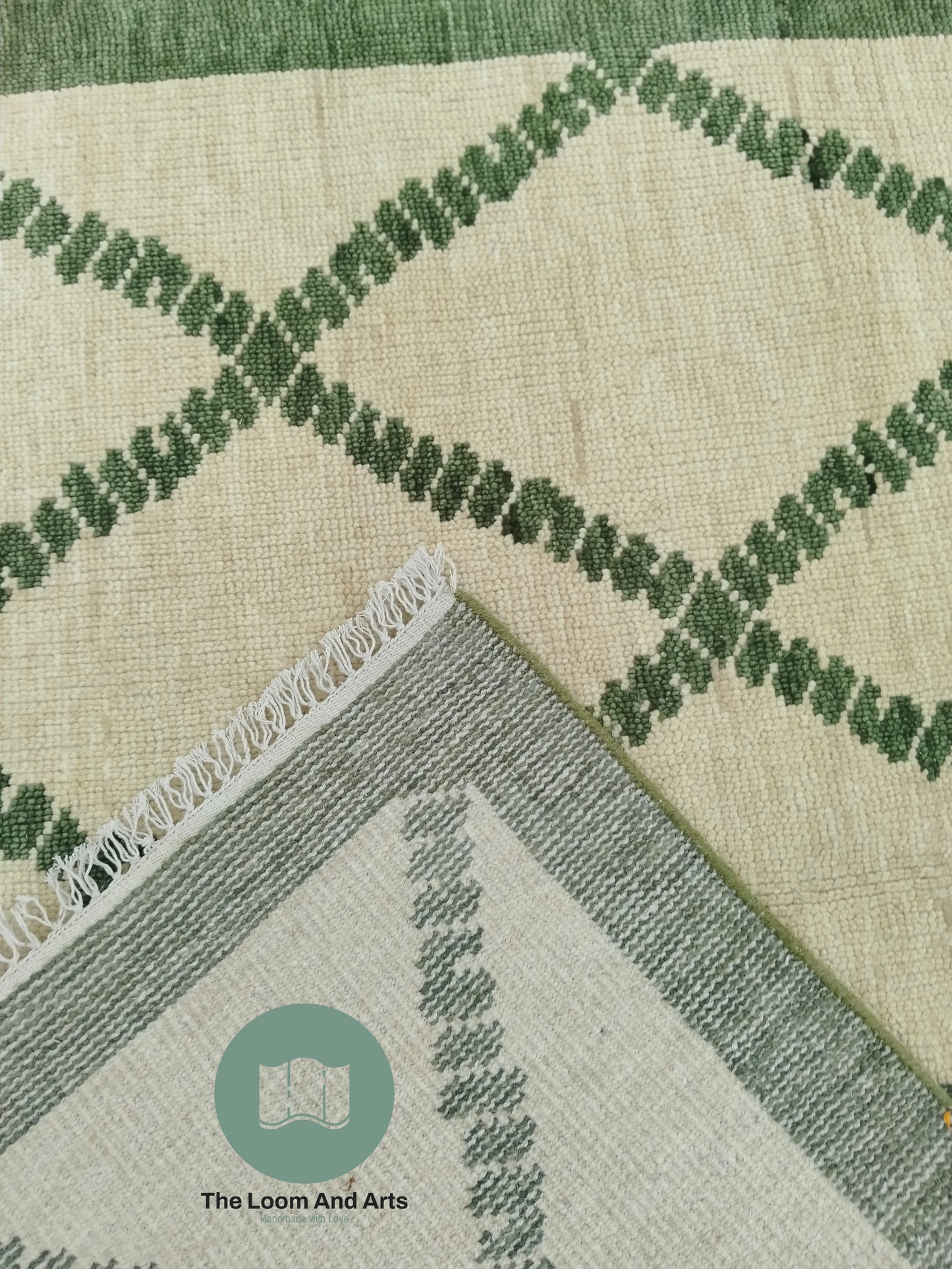 Green Oushak Rug, 9x12 Green Oushak Rug, Ivory And Green Oushak Bedroom Rug, Oushak Rug 9x12, Oushak Rug, 8x10 Green Oushak