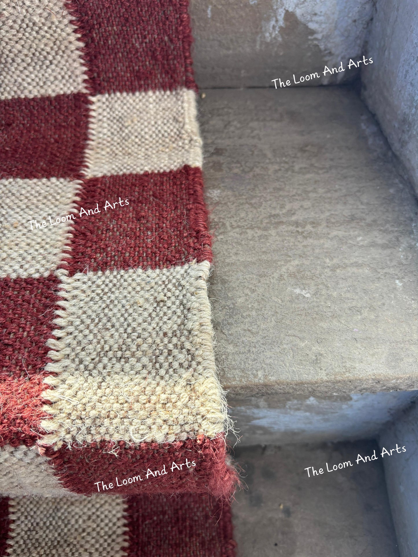 Jute Stair Runner, Staircase Runner Rug, Tribal Stair Runner