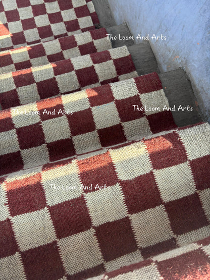 Jute Stair Runner, Staircase Runner Rug, Tribal Stair Runner