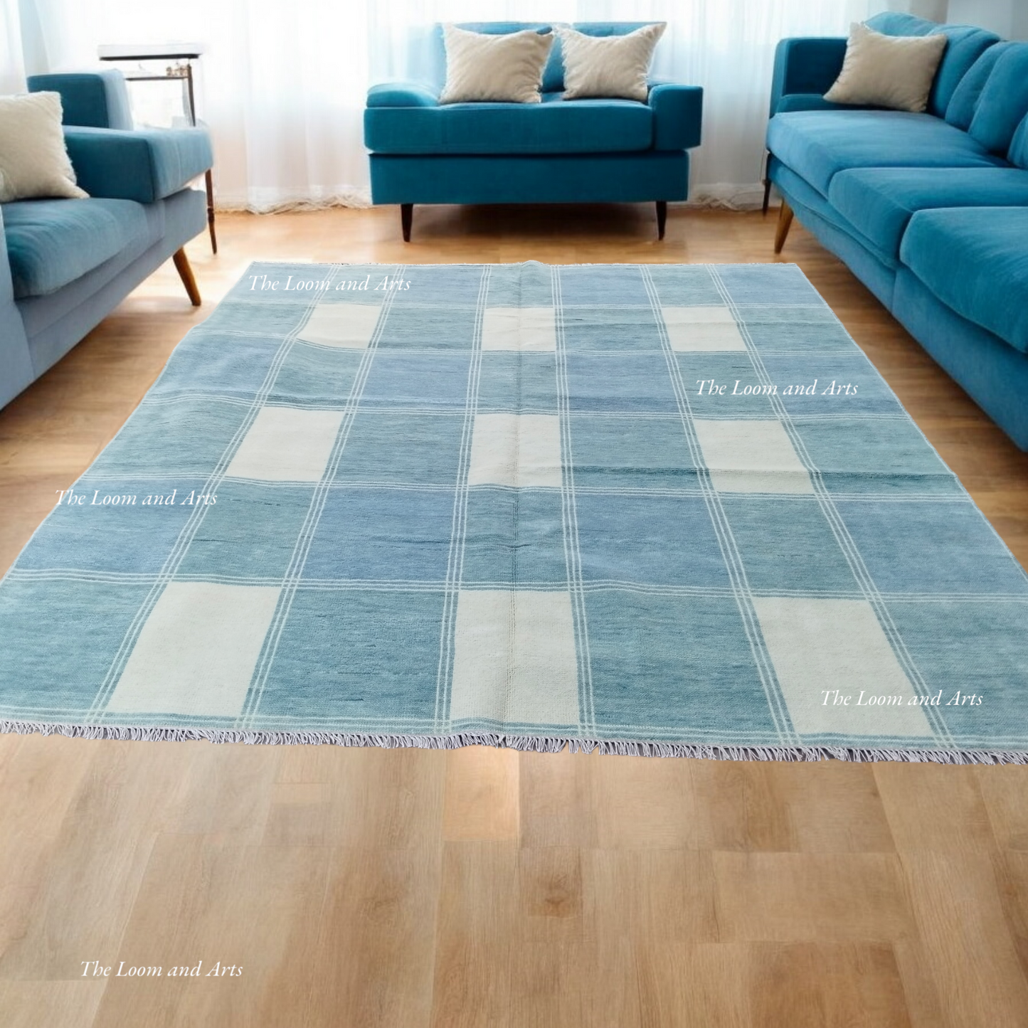 Blue Oushak 9x12, Bedroom Oushak Rug, light blue oushak 6x9