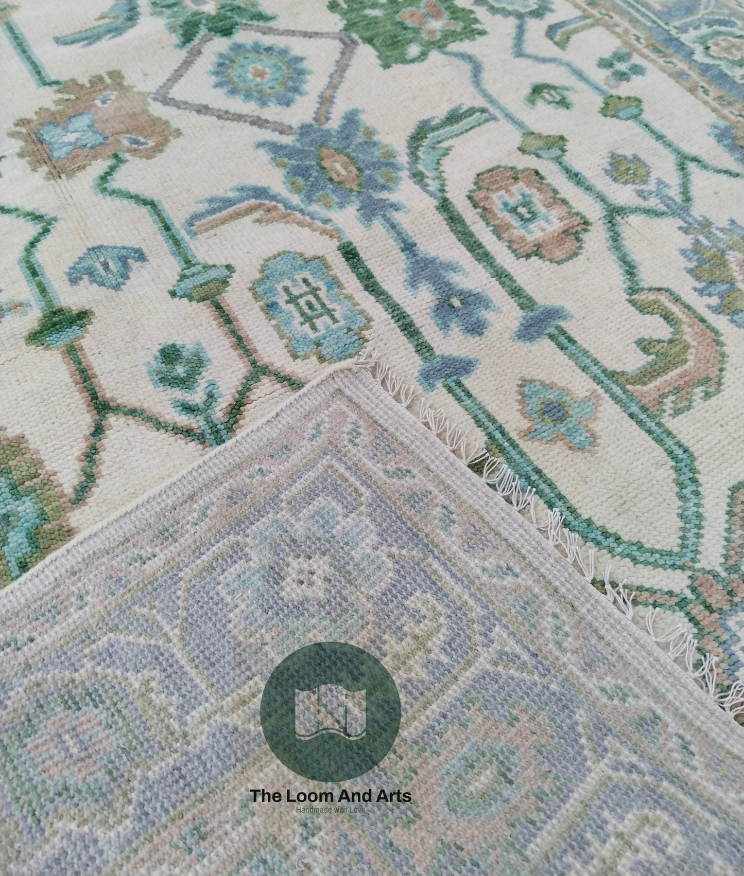 Green Oushak Rug, 9x12 Green Oushak Rug, Light Green Oushak Bedroom Rug, Oushak Rug 9x12, Area Oushak Rug, 8x10 Oushak Rug