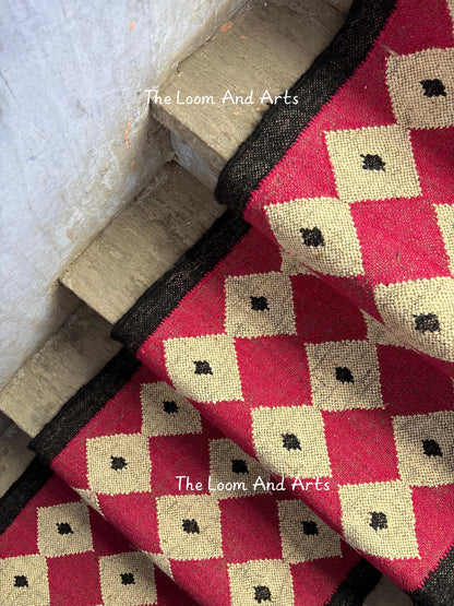 Pink Jute Stair Runner, Staircase Runner Rug, Floral Pink Stair Runner