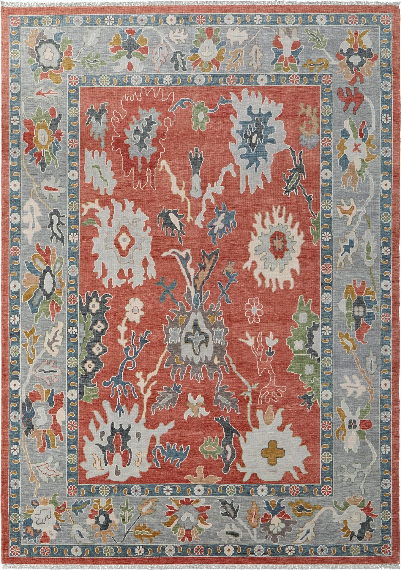 Oushak Rug 9x12, Livingroom Oushak 8x10 , Red Oushak 9x12, 8x10 Oushak