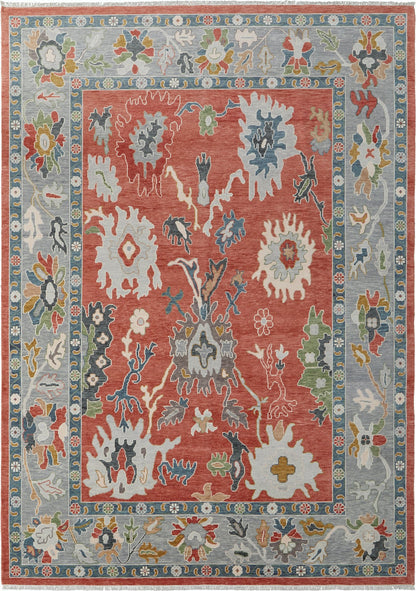 Oushak Rug 9x12, Livingroom Oushak 8x10 , Red Oushak 9x12, 8x10 Oushak