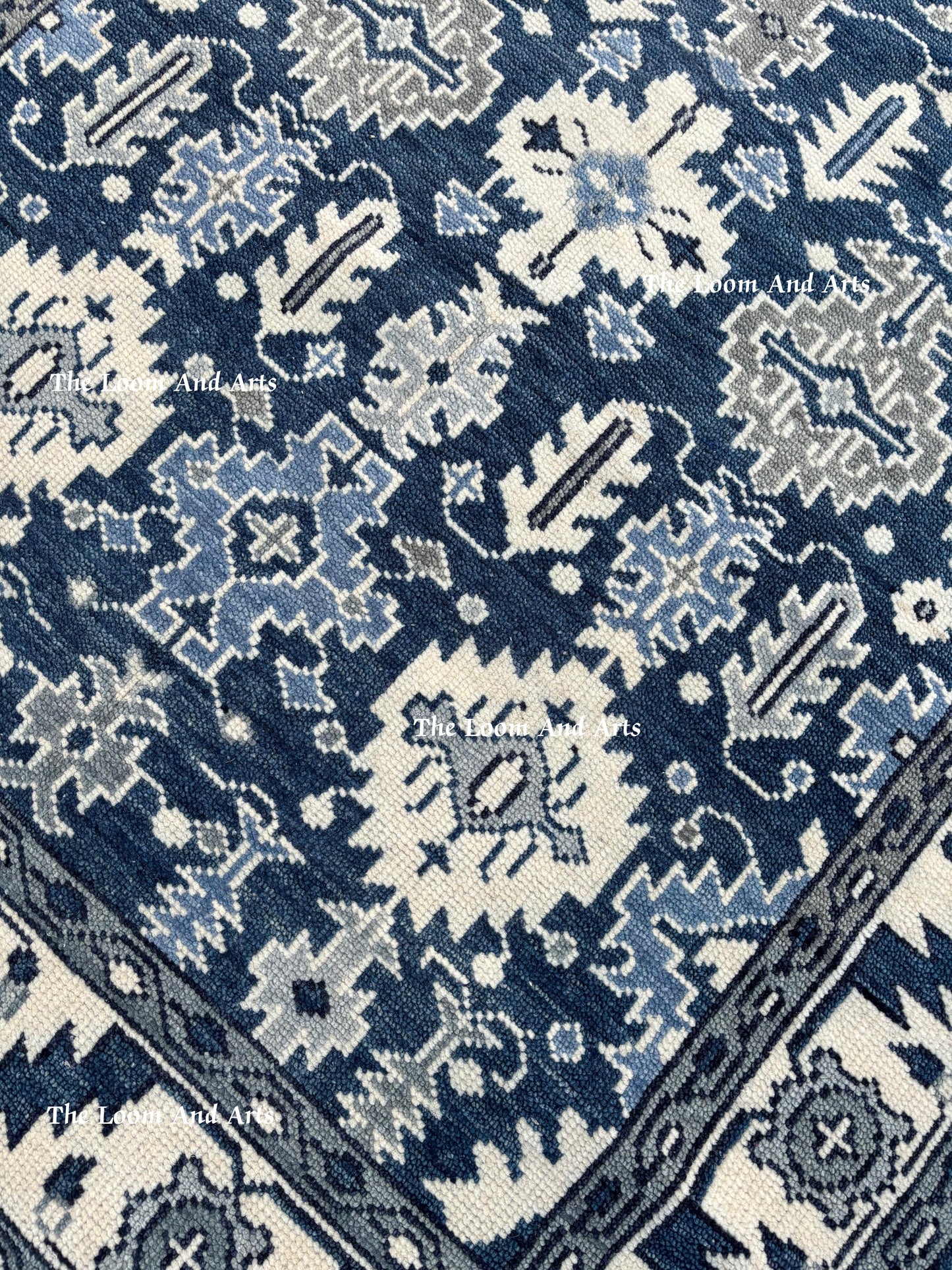 Blue Oushak 9x12, Bedroom Oushak Rug, 9x12 Oushak Rug, 8x10 Blue Oushak