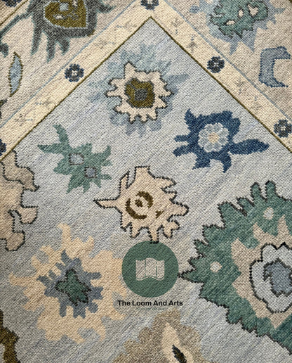 Oushak rug 9x12, Bedroom Oushak Rug, Modern Floral Oushak 9x12, 8x10 Oushak