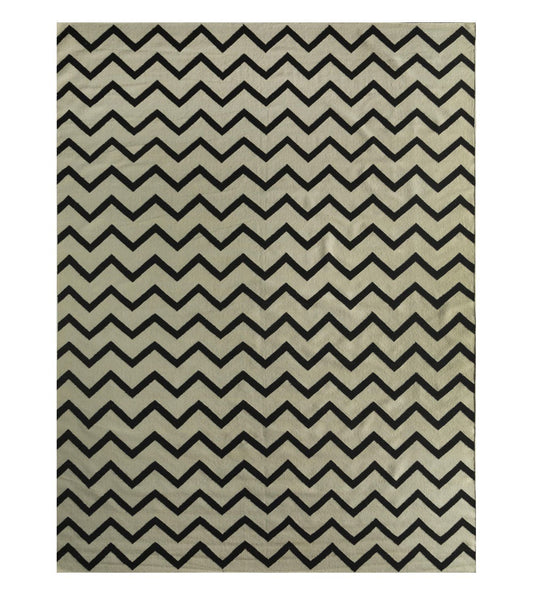 Beige Indoor Flatweave Rug, Livingroom Beige Rugs 9x12, Black Line Flatweave Rug